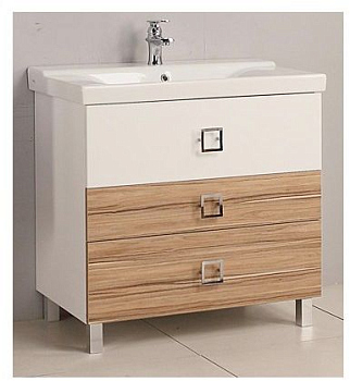 Тумба под раковину Акватон Стамбул 1A145901ST490, цвет Белый, эбони светлый