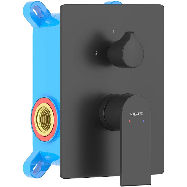 Смеситель для душа Aquatek Лира AQ1446MB Черный матовый
