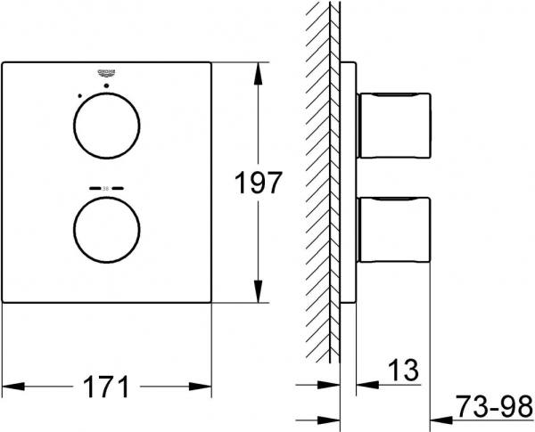 Смеситель для душа Grohe Grohtherm 3000 Cosmopolitan 19568000