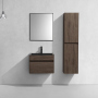 Тумба с раковиной Vincea Chiara 600 подвесная, 1 выкатной ящик soft-close, R.Oak, VMC-2C600RO+VCB-13600W