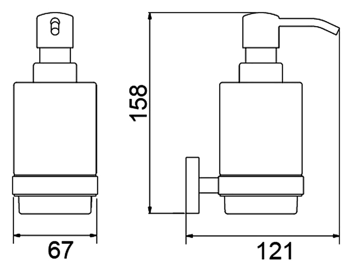 Дозатор Timo Saona хром (13039/00)