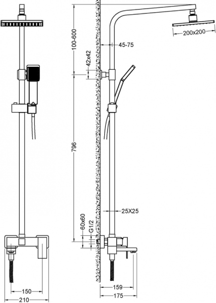 Душевая стойка Timo Selene SX-2013/00 хром