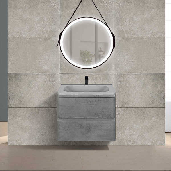 Тумба с раковиной Vincea Vico 600 подвесная, 2 выкатных ящика soft close, Beton, VMC-2V600BT+VCB-2VP600W Тумба с раковиной Vincea Vico 600 подвесная, 2 выкатных ящика soft close, Beton, VMC-2V600BT+VCB-2VP600W