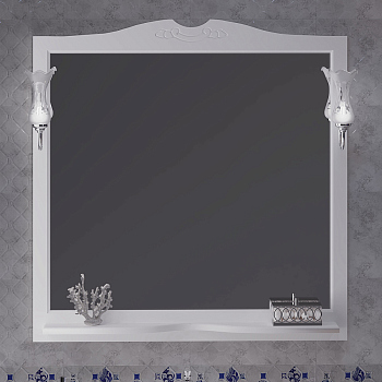 Зеркало Opadiris Валери 105, цвет белый, 00-00006750