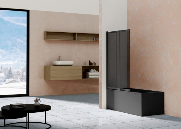 Душевая шторка на ванну Vincea VSB-1E100CGB, 1000*1450, матовый черный, стекло тонированное Душевая шторка на ванну Vincea VSB-1E100CGB, 1000*1450, матовый черный, стекло тонированное