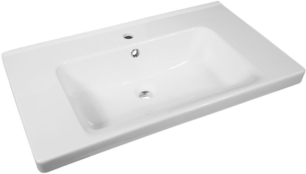 Тумба с раковиной Smile Сити 80 слоновая кость