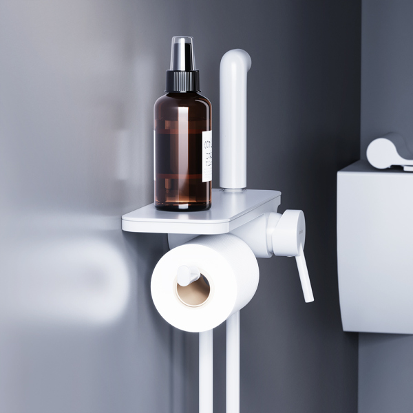 Смеситель, монтируемый в стену с гигиеническим душем и полкой Damixa Jupiter, 773500200