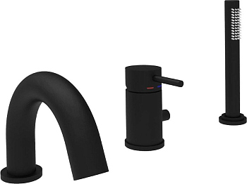 Смеситель Paffoni Light LIG047NO на борт ванны, черный