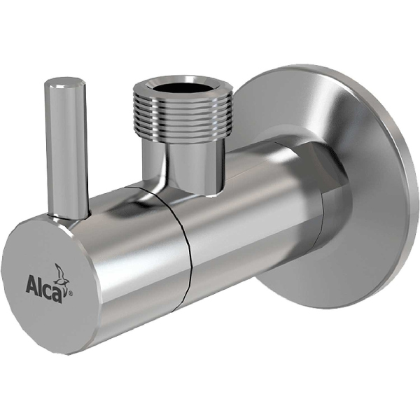 Угловой вентиль с фильтром 1/2" × 1/2", круглый, хром, арт.ARV003 Угловой вентиль с фильтром 1/2" × 1/2", круглый, хром, арт.ARV003