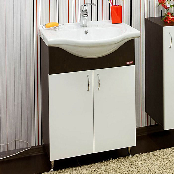 Тумба для комплекта Sanflor Мокко 60 венге, белая