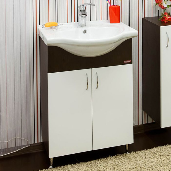 Тумба для комплекта Sanflor Мокко 60 венге, белая