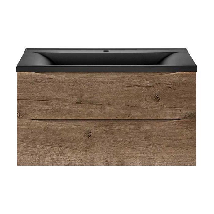 Тумба с раковиной Vincea Mia 900 подвесная, 2 выкатных ящика soft close, V.Oak, VMC-2MA900VO+VCB-3M900G