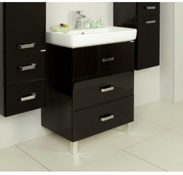 Тумба под раковину Акватон Америна 80 цвет Черный 1A169101AM950