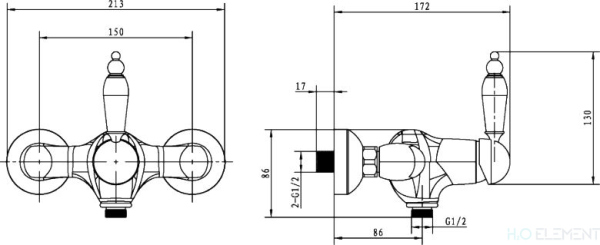 Смеситель Boheme Medici Ripresa 304 для душа