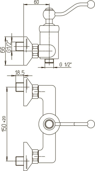Смеситель Paini Duomo 88CR5112SKM для душа