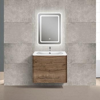 Тумба с раковиной Vincea Paola 600 подвесная, 2 выкатных ящика soft close, Beton, VMC-2P600BT+VCB-2VP600W Тумба с раковиной Vincea Paola 600 подвесная, 2 выкатных ящика soft close, Beton, VMC-2P600BT+VCB-2VP600W