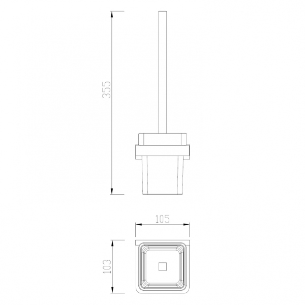 Щетка для туалета ABBER Westen AA1732B черная матовая