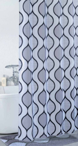 Коврик Iddis Curved Lines Grey 80x50