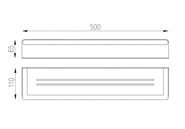 Полка большая ABBER Osten 316 AA1863BG золото брашированное