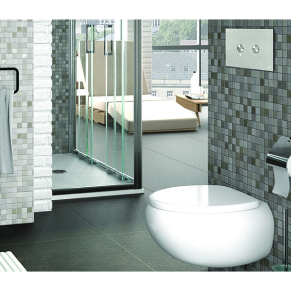 Панель пневматическая двойная OLI Blink, сталь, глянец, антивандальный