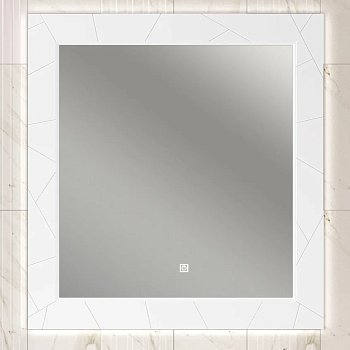 Зеркало Opadiris Луиджи 100, цвет белый матовый, 00-00004259