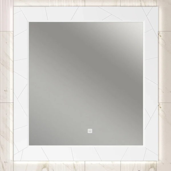 Зеркало Opadiris Луиджи 100, цвет белый матовый, 00-00004259