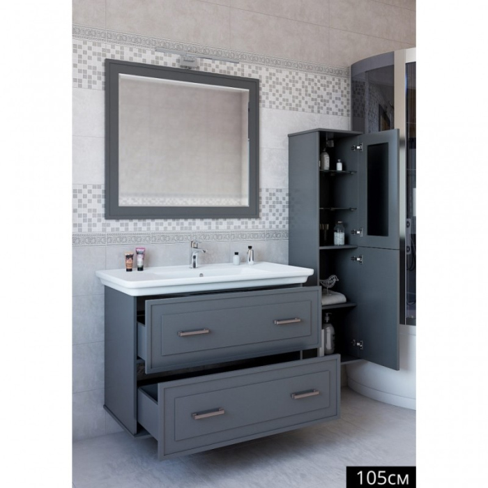 Тумба для комплекта Sanflor Модена 105 подвесная, серая