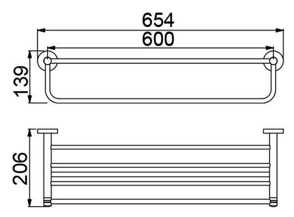 Полка для полотенец Timo золото матовое Saona (13058/17)