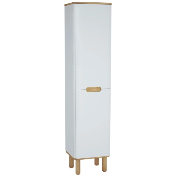 Sento высокий шкафчик, с корзиной для белья, с ножками, 40 см