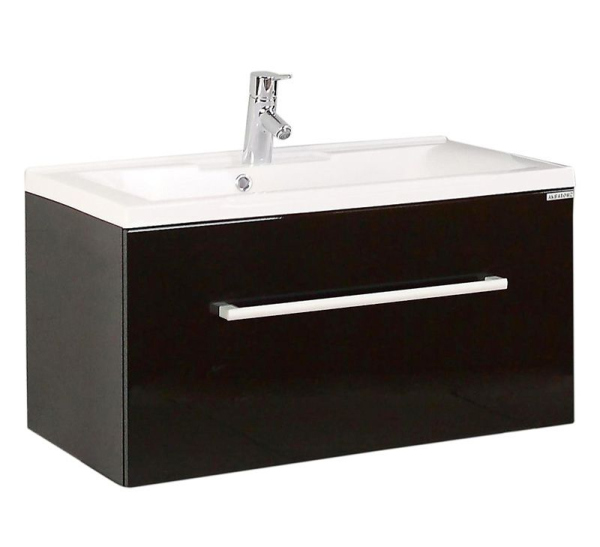 Тумба с раковиной Акватон Мадрид 1A1268K0MA950 цвет Черный