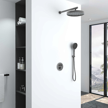 Душевой комплект Vincea Inspire VSFW-3I22MT2GM встраиваемый, вороненая сталь Душевой комплект Vincea Inspire VSFW-3I22MT2GM встраиваемый, вороненая сталь