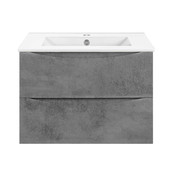 Тумба без раковины Vincea Mia Slim 600 подвесная, Beton, VMC-2MC600S1BT