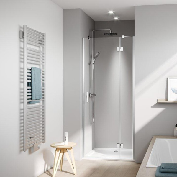 Душевая дверь Kermi Liga (LI SFR 09020 VPK) (90 см) серебристый профиль, правая