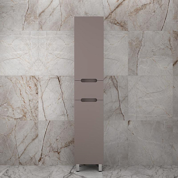 Пенал напольный "Матис" 36 см 1 ящик, тауп темный, PLUS, ЭМАЛЬ, ЛС-00002391