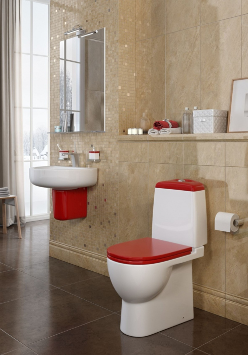 Унитаз-компакт Sanita luxe Best Color Red с микролифтом