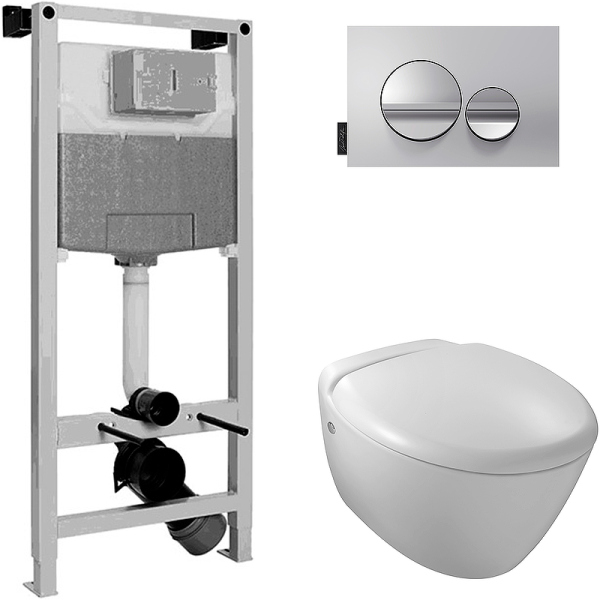 Комплект унитаза с инсталляцией Jacob Delafon Presquile E21743RU-00 (с сиденьем и клавишей) Комплект унитаза с инсталляцией Jacob Delafon Presquile E21743RU-00 (с сиденьем и клавишей)