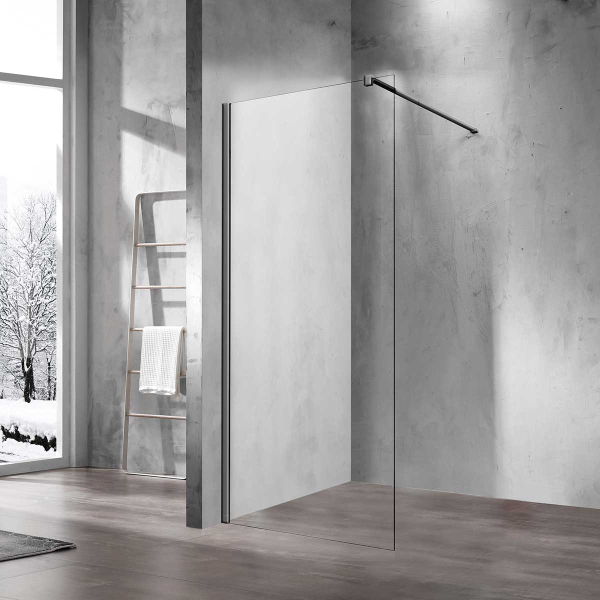 Душевая перегородка Vincea Walk-In VSW-1H900CLGM, 900*2000, вороненая сталь, стекло прозрачное Душевая перегородка Vincea Walk-In VSW-1H900CLGM, 900*2000, вороненая сталь, стекло прозрачное