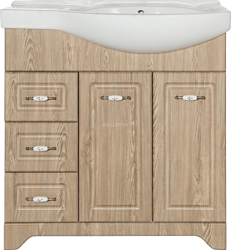 Тумба для комплекта Style Line Олеандр-2 80 L, напольная, люкс, карпатская ель