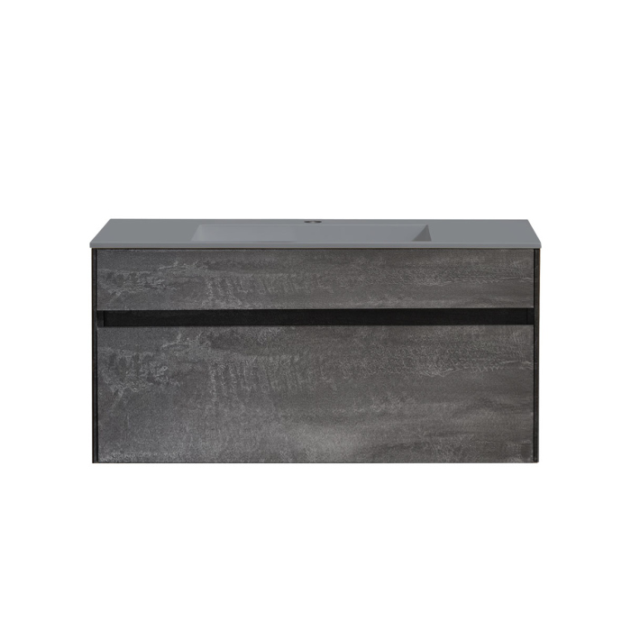 Тумба с раковиной Vincea Chiara 1000 подвесная, 1 выкатной ящик soft-close, G.Stone, VMC-2C100GS+VCB-13100B