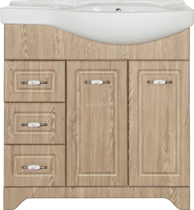 Тумба для комплекта Style Line Олеандр-2 80 L, напольная, люкс, карпатская ель