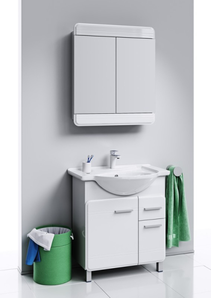 Зеркальный шкаф AQWELLA 75см., Kor.04.07 Зеркальный шкаф AQWELLA 75см., Kor.04.07