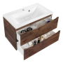 Тумба с раковиной Vincea Mia 800 подвесная, 2 выкатных ящика soft close, R.Wood, VMC-2MA800RW+VCB-3M800W
