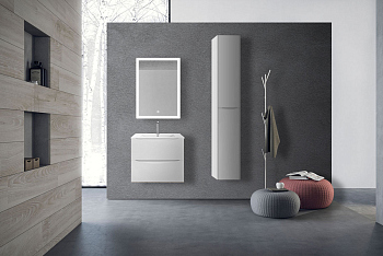 Тумба без раковины Vincea Mia 600 подвесная, 2 выкатных ящика soft close, G.White, VMC-2MC600GW