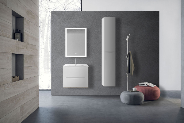 Тумба без раковины Vincea Mia 600 подвесная, 2 выкатных ящика soft close, G.White, VMC-2MC600GW Тумба без раковины Vincea Mia 600 подвесная, 2 выкатных ящика soft close, G.White, VMC-2MC600GW