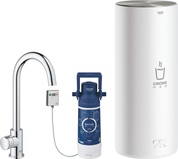 Смеситель Grohe Red II Mono 30080001 для кухонной мойки, с водонагревателем
