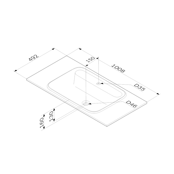 Раковина мебельная, 100 см AM.PM Func, M8FWPC1000WM
