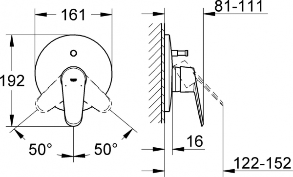 Смеситель для ванны Grohe Eurodisc Cosmopolitan 19548LS2
