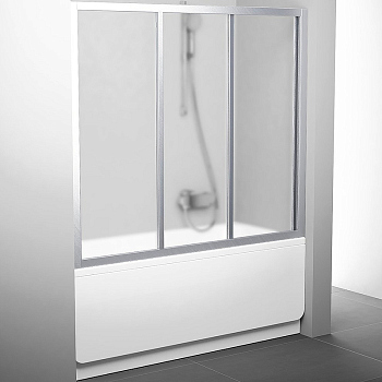 Шторка на ванну Ravak AVDP3-180 Grape, профиль сатин