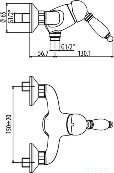 Смеситель Andrea Fabio FB7225 Cr для душа