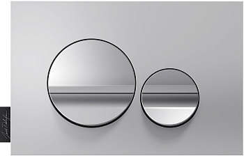 E20859-CP-MTC Панель смыва круглый дизайн мат хром и глянц хром